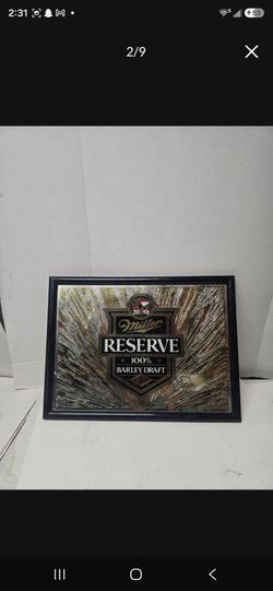 Vintage Miller reserve 100% barley sign