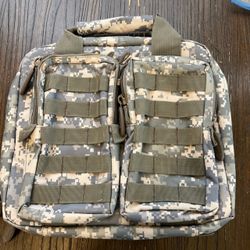 Cabelas Digital Camo Range Bag Slim Tactical Canvas Shooting Carrying Case