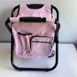 Folding Stool Backpack Cooler