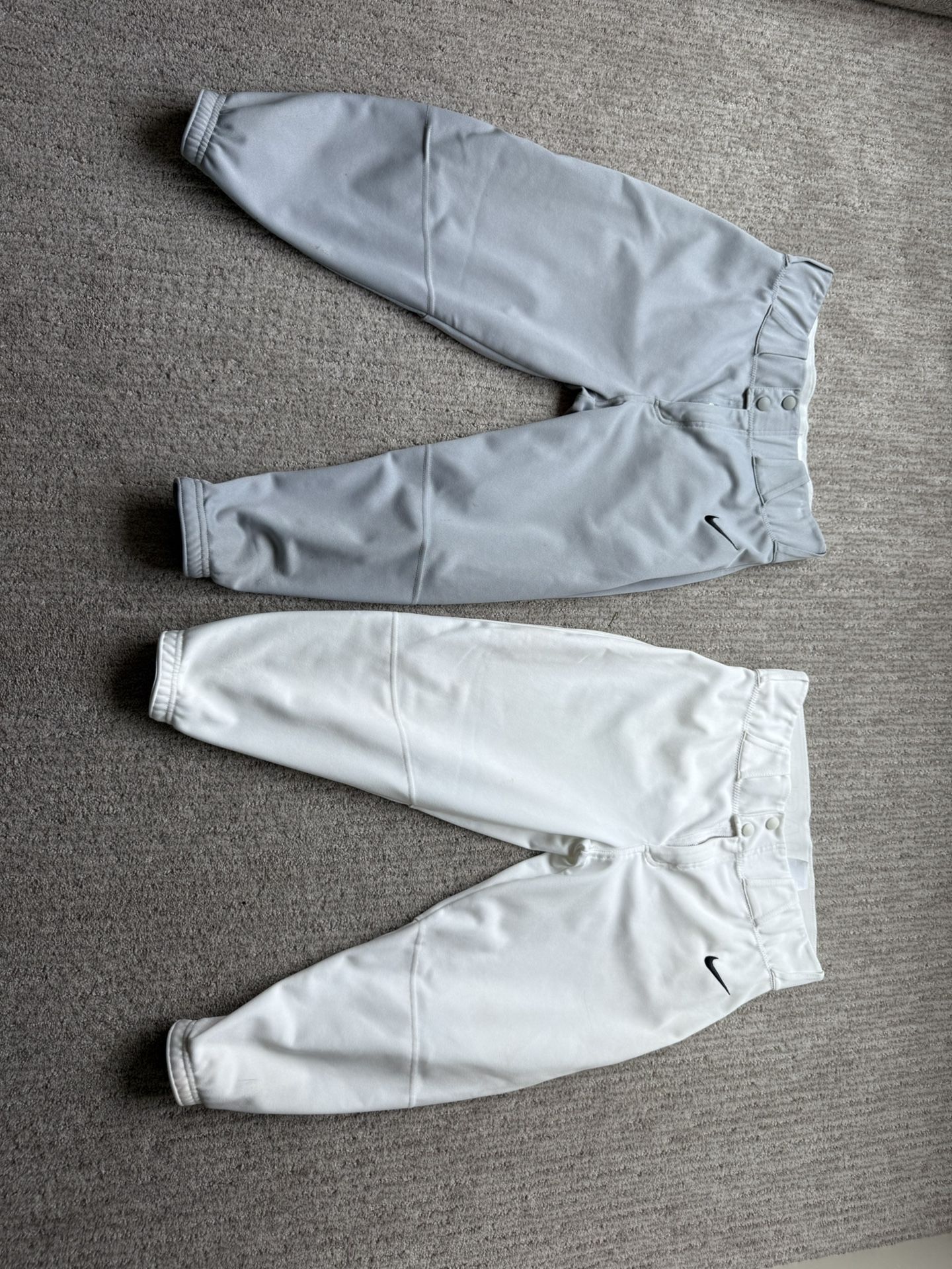 Nike Team  Knicker Baseball  Pants 2 Grey & White Youth XL