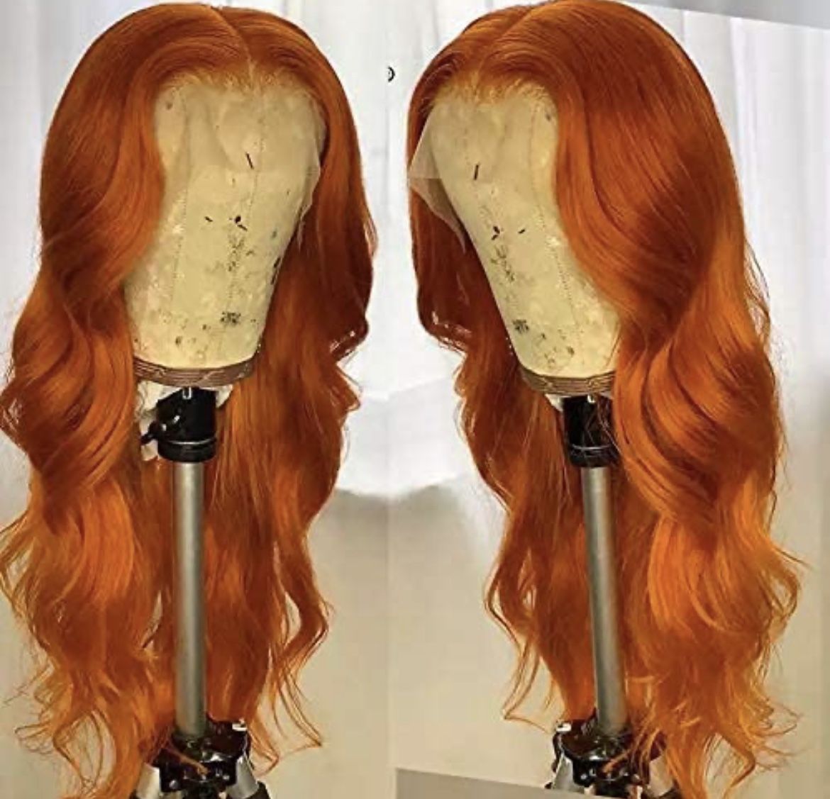 ANDRIA Ginger Orange lace front wigs Long Wigs Loose Wave Glueless Lace Wig