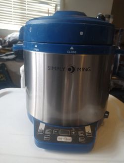 New Simply Ming Premiere Gourmet 6.5 Quart Pressure Cooker with Technolon