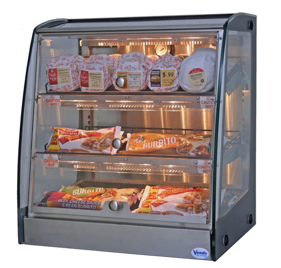 NEW 24" Hot Food Display Case Vendo HFDM00002 Counter Top Self Service Warmer #3987