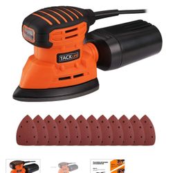 TACKLIFE Mouse Detail Sander, 12000 OPM Electric Sander With 12 Pcs Sandpapers-PMS04A