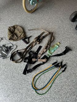 TRX tactical suspension trainer with resistance, bands, and extras