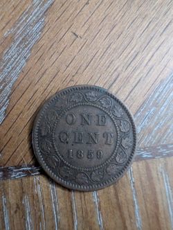 Rare 1859 Canadian Large Cent