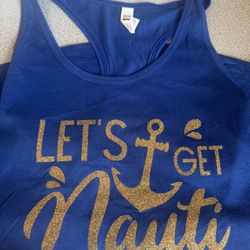 Let’s Get Nauti Small Handcrafted Tank Top