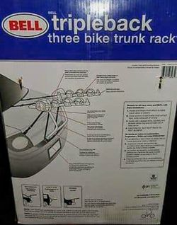 BELL Trippleback 3 bike Trunk Rack Adjustable Carrier for Sedan