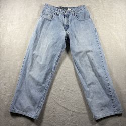 Vintage Levis Silvertab Jeans Women’s 28x26 Blue Baggy Y2K 90s Distressed #2645