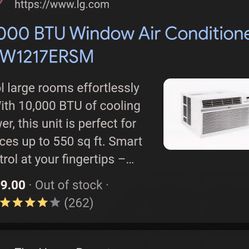 LG 12,000 BTU Window AC