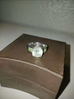 925 Silver White Sapphire Ring