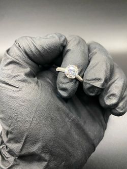 2CT VVS Round Cut Moissanite Ring