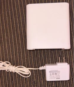 White Mesh WiFi Router Node with Power Adapter