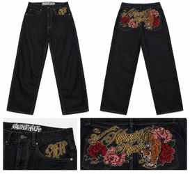 Ninth Hall Embroidered Black Denim Jeans