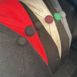 Matching Couples Rings, Women’s Sz 8 Men’s Sz 10. Men’s Hats.