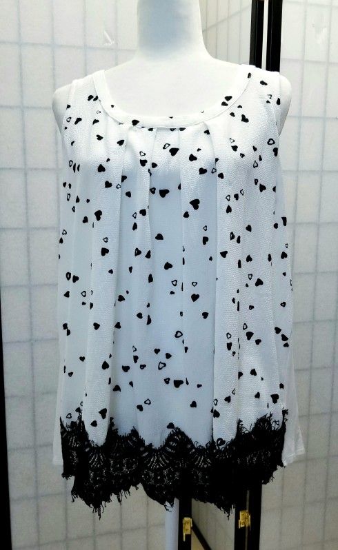 Heart Print Top XL