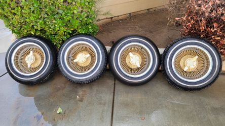 13x7 center gold zenith style wire rims /lowrider /low rider