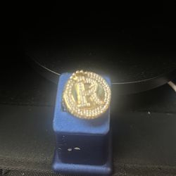 Gold White Stones Ring