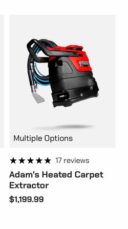 AdamsPolishes HEATED Carpet Extractor Brand New