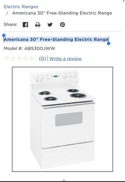 Americana 30" Free-Standing Electric Range  