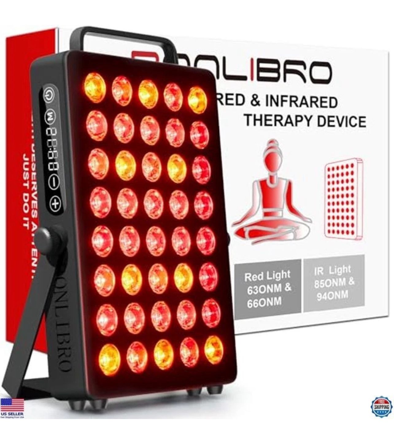 Red Light Therapy Panel 660nm 850nm for Face & Body Pain Relief, Portable LED New