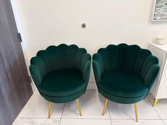 Complete Modern Office Furniture & Decor Set – Emerald Green, White & Gold