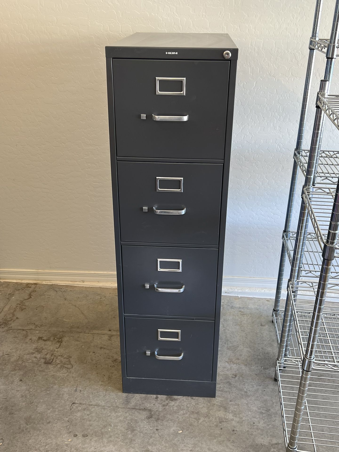 Gray Standard 4 Drawer Metal Filing Cabinet