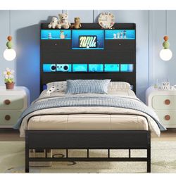 Base De Cama, Twin Con  Estación De Carga 