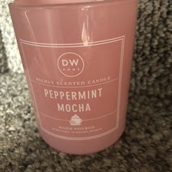 Peppermint Mocha Candle   Pink Candle    Can Be Used All Year Round   Great Gift 