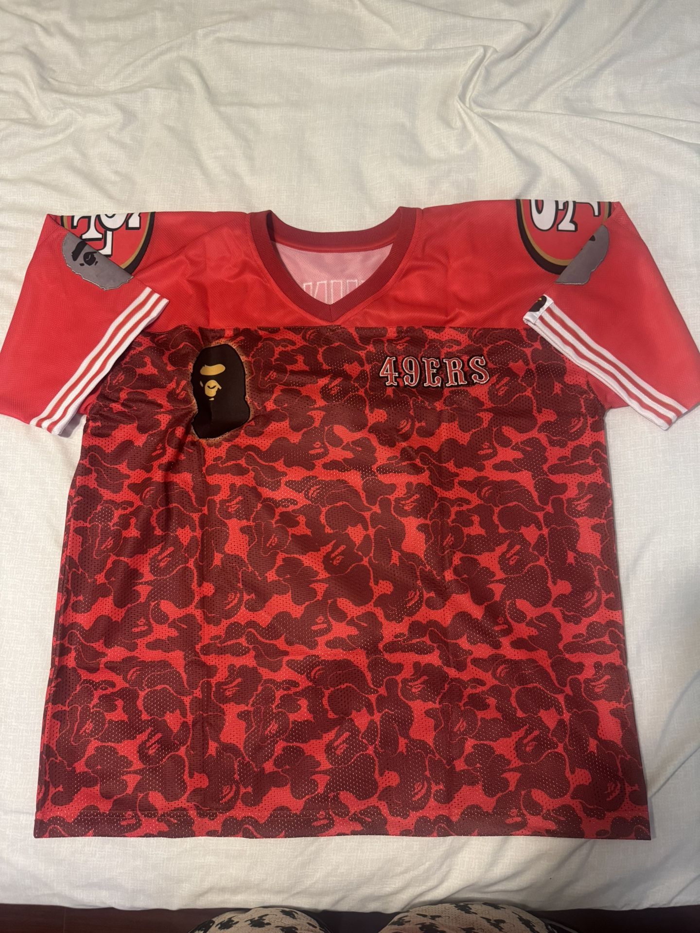 Bape San Francisco 49ers Jersey Sz XL Custom Nike Supreme Jordan NFL