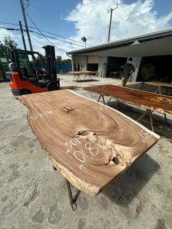 Solid Wood Slab Table | Modern Luxury Dining Table | Please Read Description