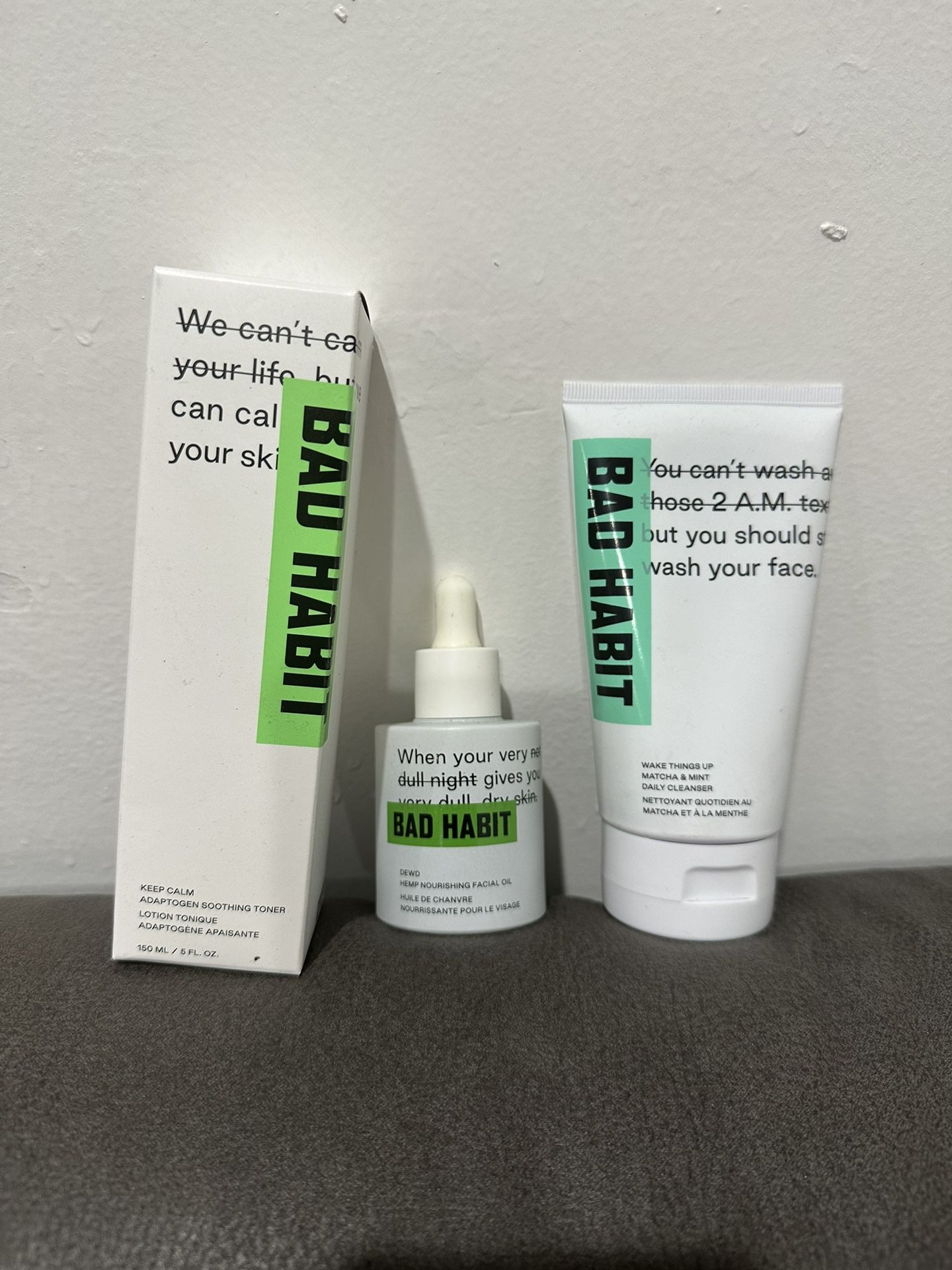 Bad Habit Daily Cleanser Lotion Tonique Nourishing Facial Oil