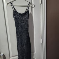 Black Glitter Dress