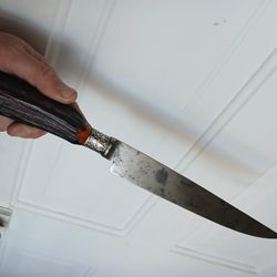 Vintage Hessenbruch Stag Handle Carver 9 1/2 Inch Blade 15 Inch Overall