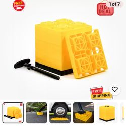 10 Pack RV Leveling Blocks Interlocking Blocks Ramp Stabilizing 8.5” x 8.5” x 1”