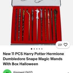 11pcs Harry Potter Wands (keychain/necklace) - New
