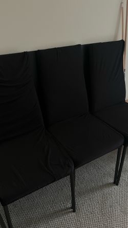 4 chairs with chair covers