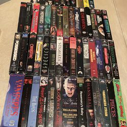 Bulk Lot Of 50+ Vintage Horror VHS Movies