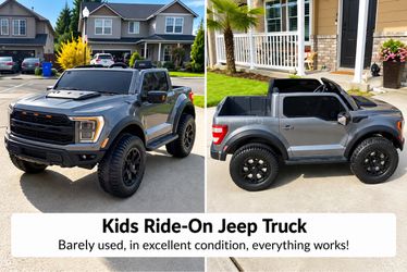 Kids ride on jeep
