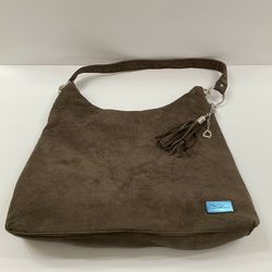 NEW Bella Russo Brown Micro Suede Slouched Tote Bag Purse for