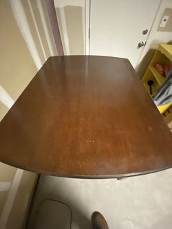 Black Coffee Table And Tall Brown Table