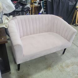 Plush Pink 2 Seat Couch 