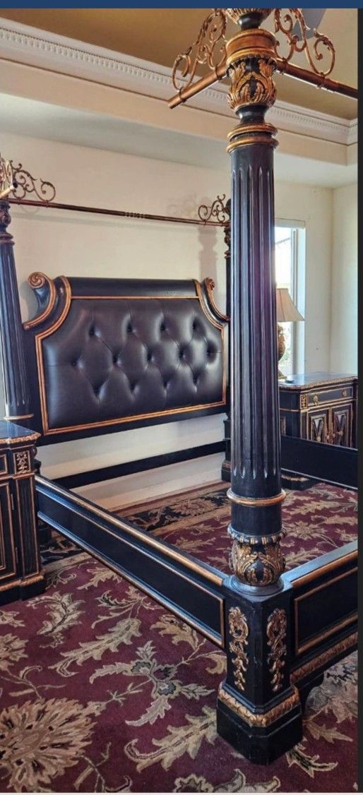 Philippe Langdon “Versaille” collection King Canopy Bed and bedroom set