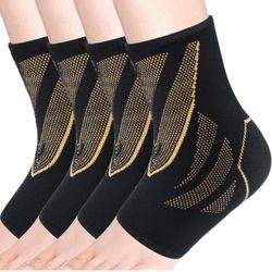 BRAND NEW 2 Pairs Ankle Brace Size Large Ankle Foot Compression Sleeve Support Brace Compression Socks 