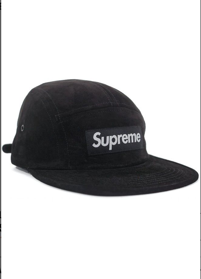 Supreme Suede Camp Cap SS18 (Black) DSWT