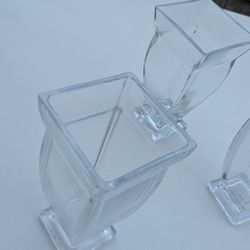 Square Glass Vases - Ideal for Weddings Parties Display