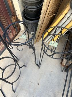 $10 plant  stands $35 each umbrella stands $15 Large Pot for Plants