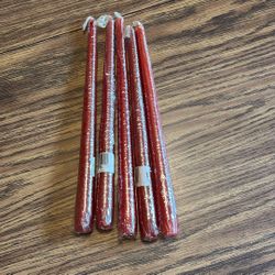 5 - 12” Red Taper Candles
