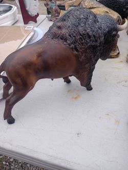 Large Resin Bison Buffalo Figurine