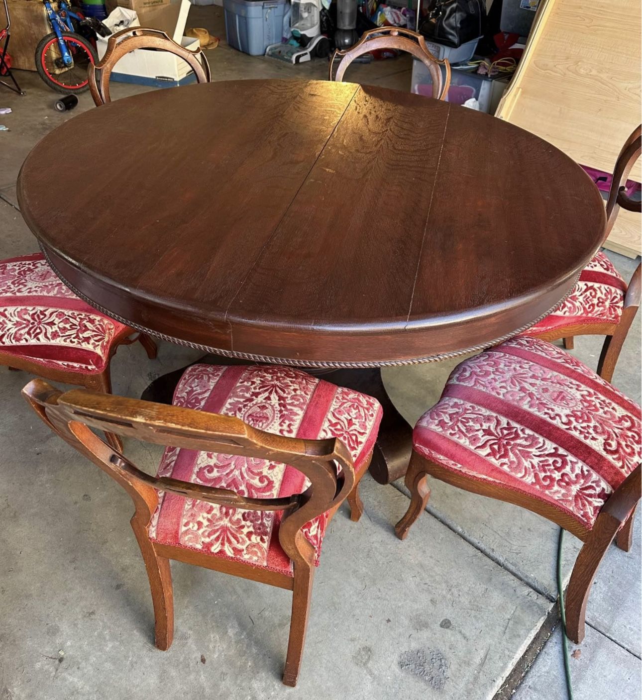 Antique Table On Chairs